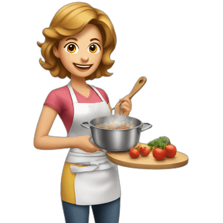 a mom cooking emoji