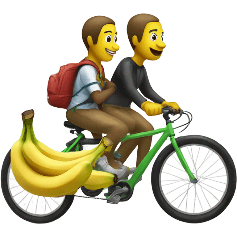 Bananas riding on a tandem bike￼ emoji