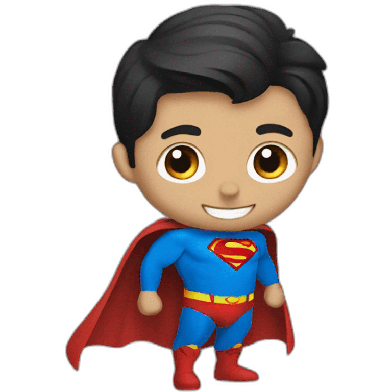 superman with creepy smile emoji