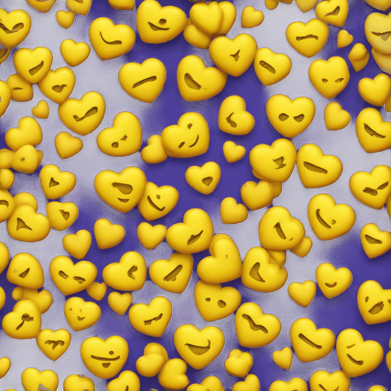 An HUGE pile Yellow hearts  emoji