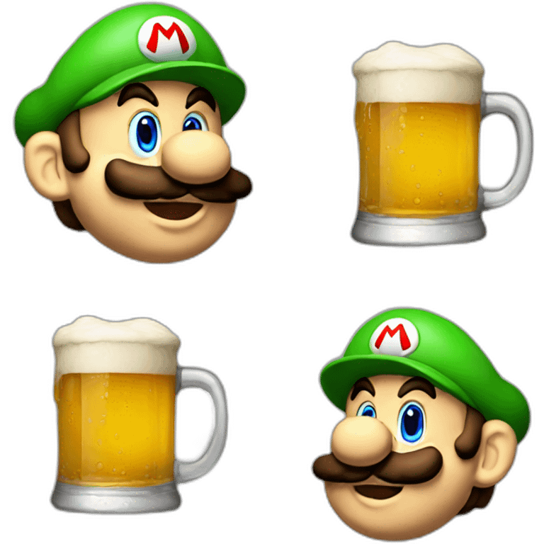 mario bros drinking beer emoji