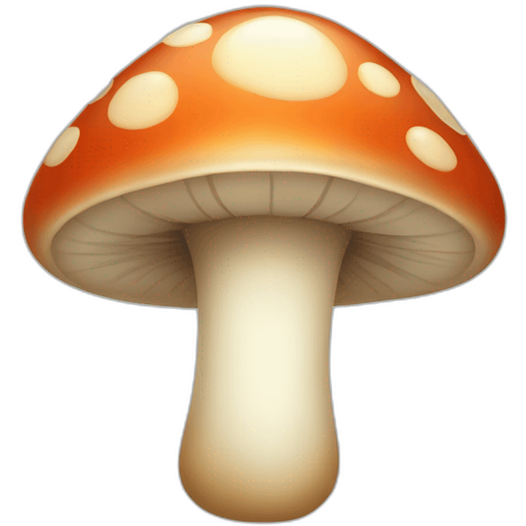 Cute mushroom smiling emoji