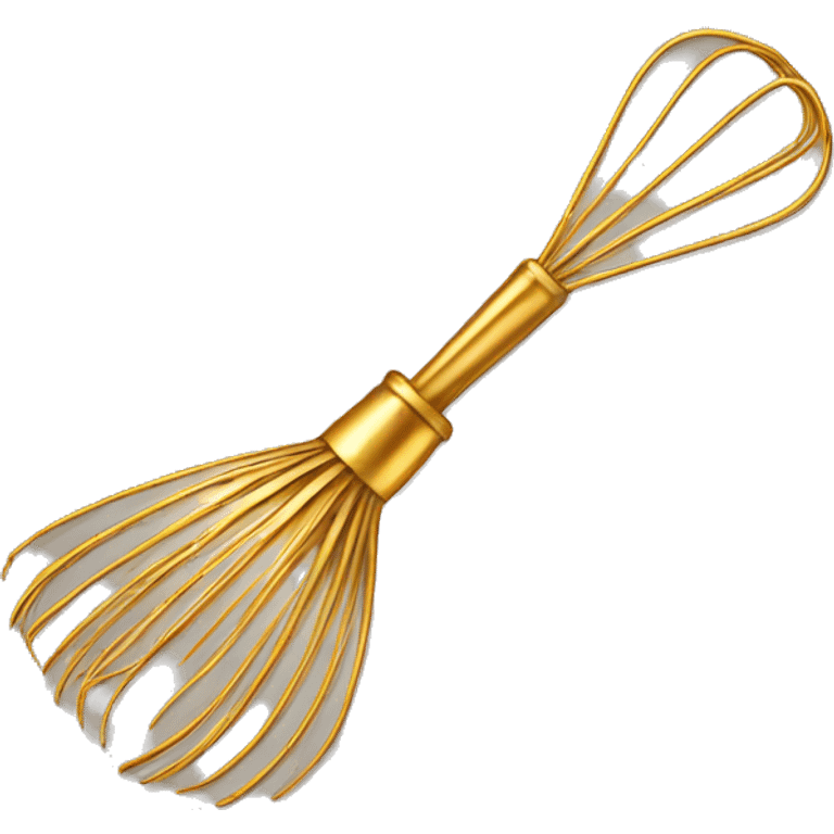 Realistic gold whisk emoji