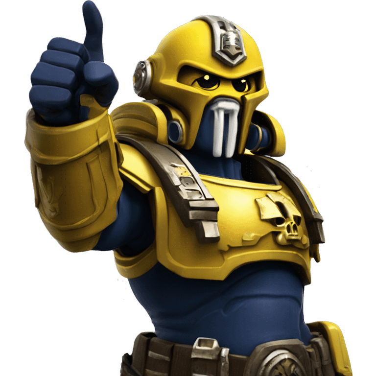 Warhammer 40k yellow space marine Thumbs up emoji