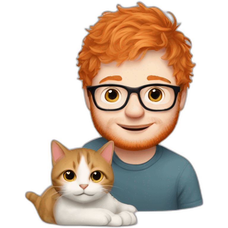 ed sheeran with a cat emoji