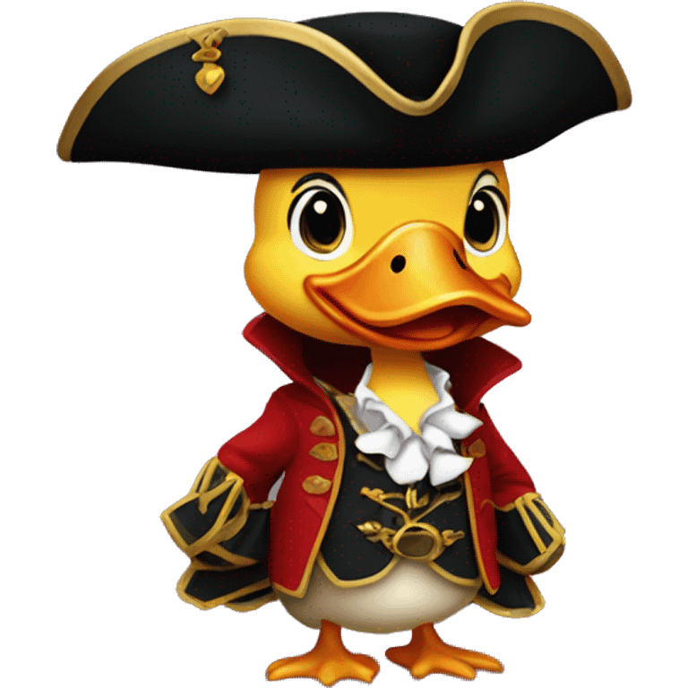 duckling dressed up like Captain hook emoji