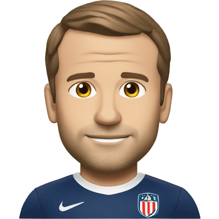 macron qui joue au football emoji