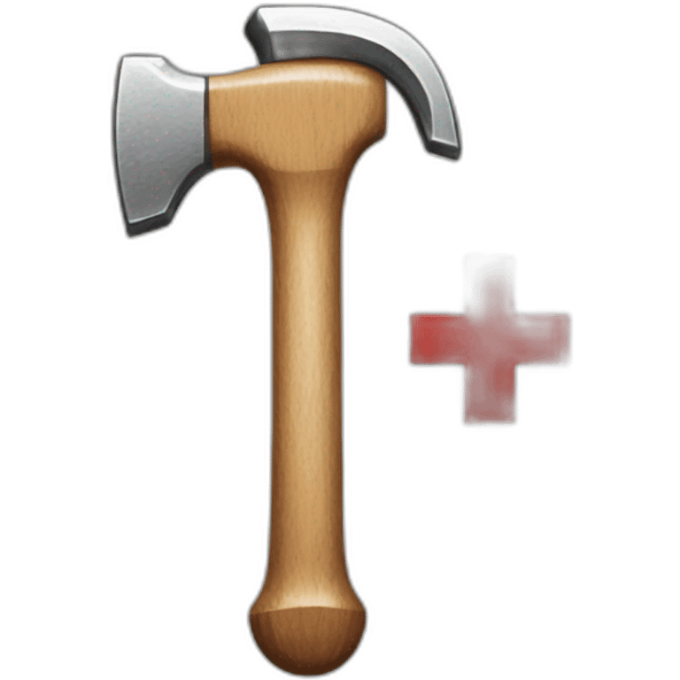 Redcross with hammer emoji