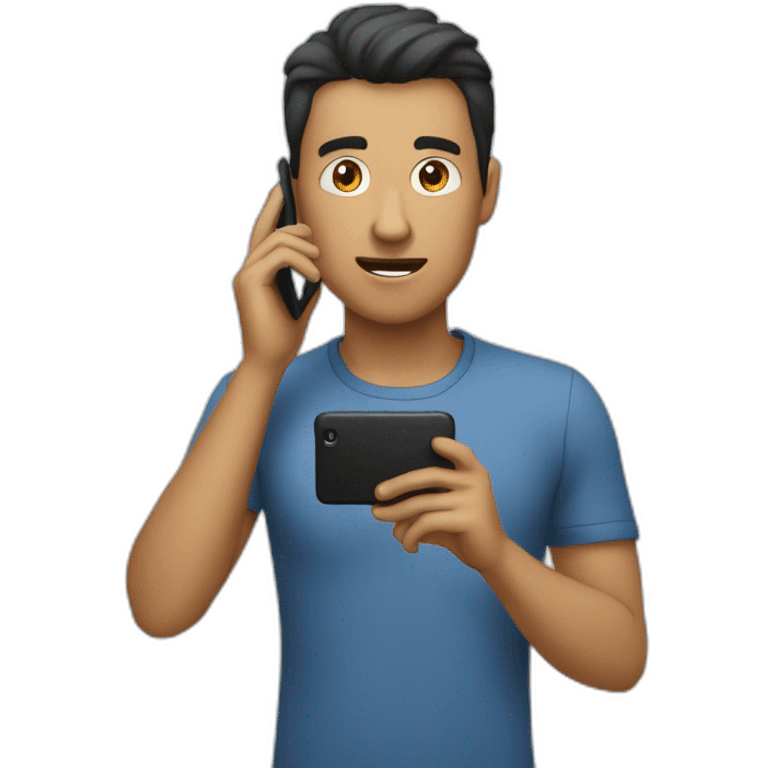 persona viendo el celular sorprendido  emoji