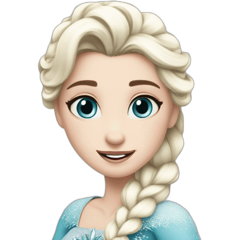 Elsa sans cheveux emoji