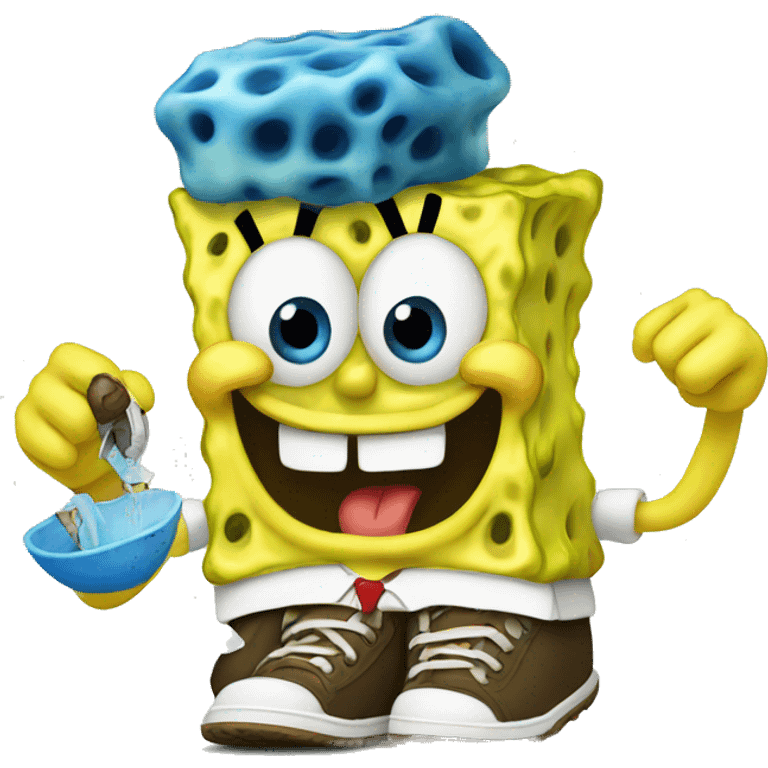 spongebob eating a shoe emoji