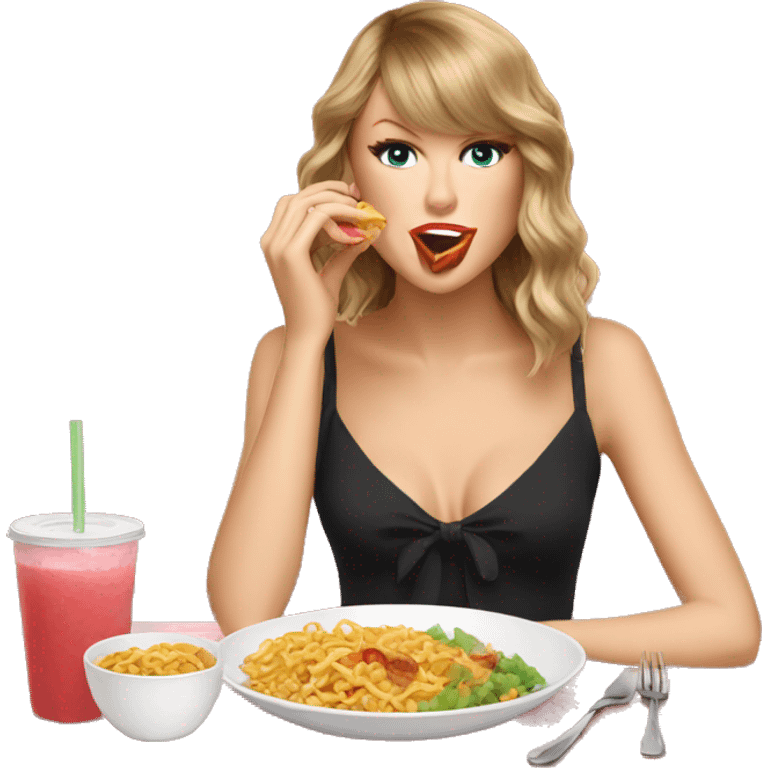 taylor swift eating lunch emoji