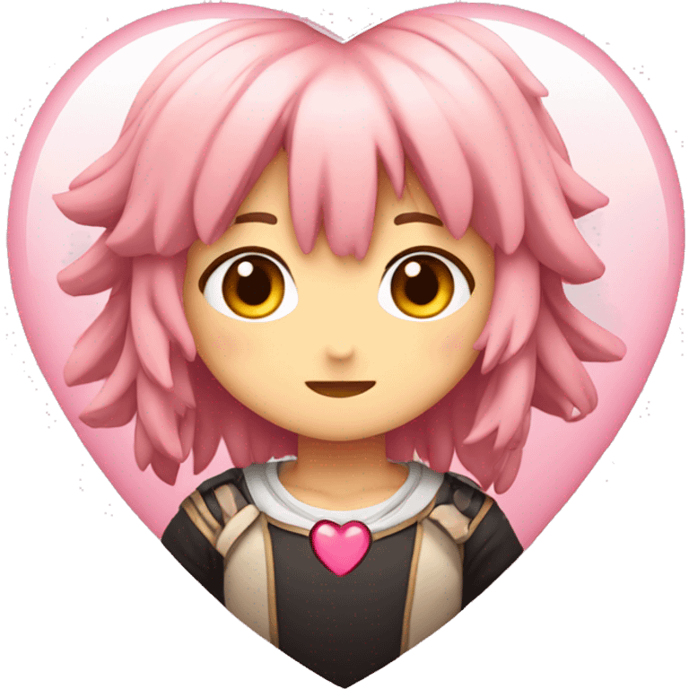 Astolfo in the middle of a heart emoji