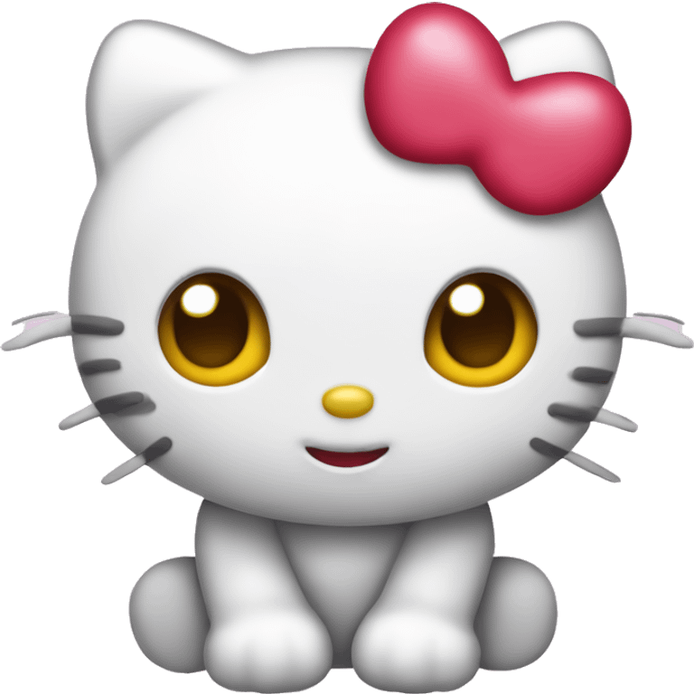 hello kitty with heart eyes emoji