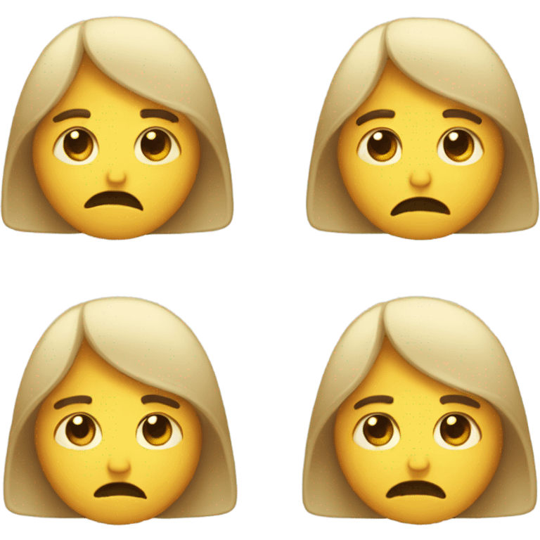 Depressed and sad emoji