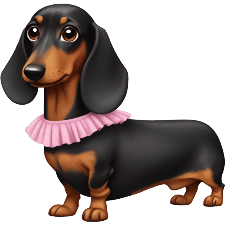 Dachshund wear a tutu emoji