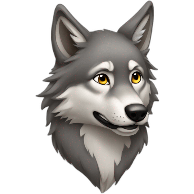 female wolf sending a kiss emoji