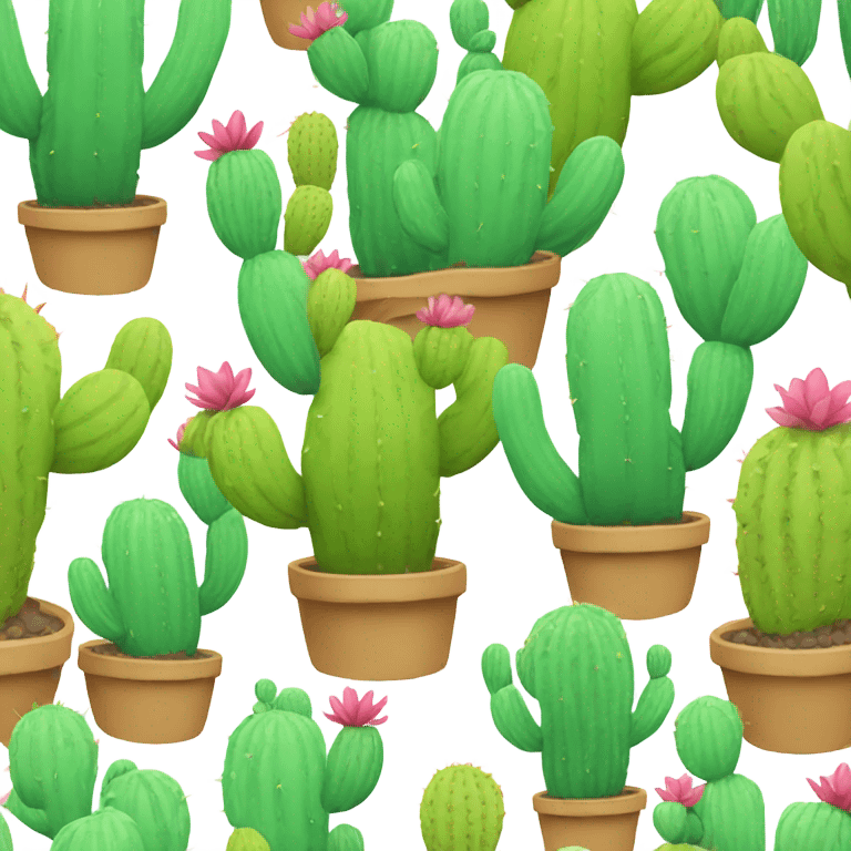 Rainbow cactus emoji