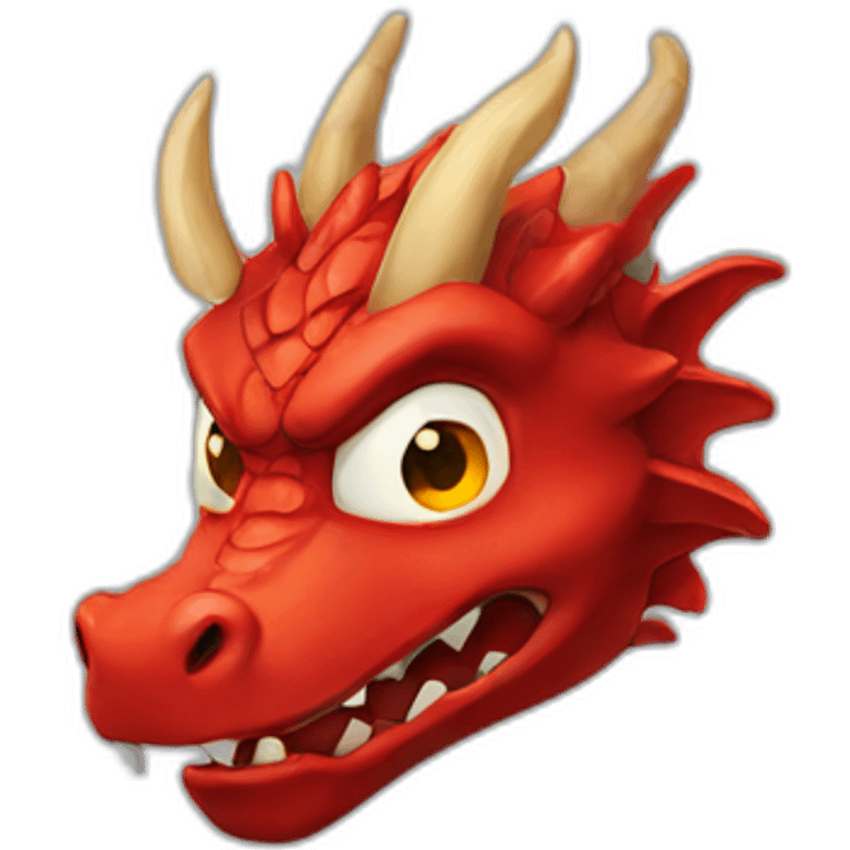 head Red dragon epic emoji