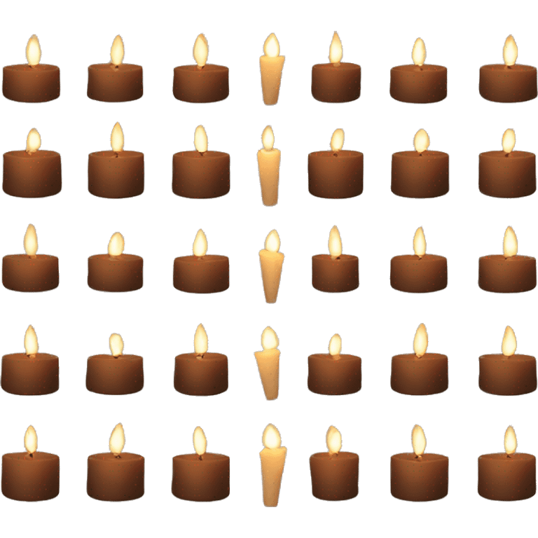 brown candle emoji