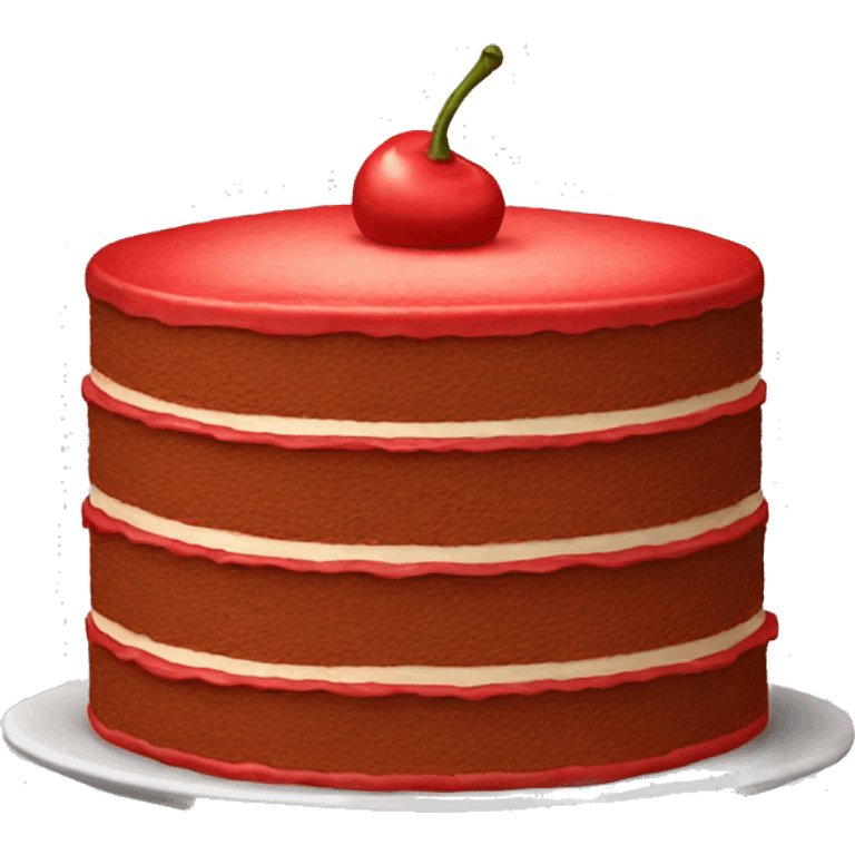 Realistic red layered cake emoji