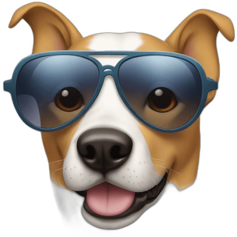 Cool dog with sunglasses emoji