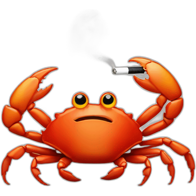 crab with cigarette in mouth emoji