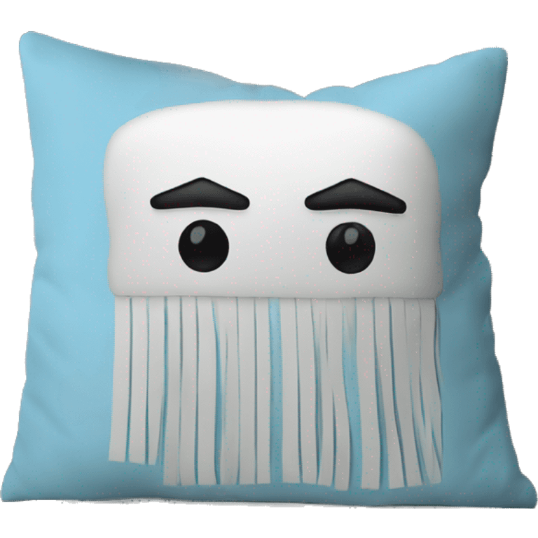 dcorative throw pillow with fringe emoji