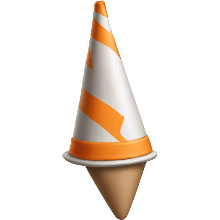 An emoji of a crazy hat, often referred to as a dunce cap or mad hat, shaped like a cone and typically associated with humorous or wild behavior emoji