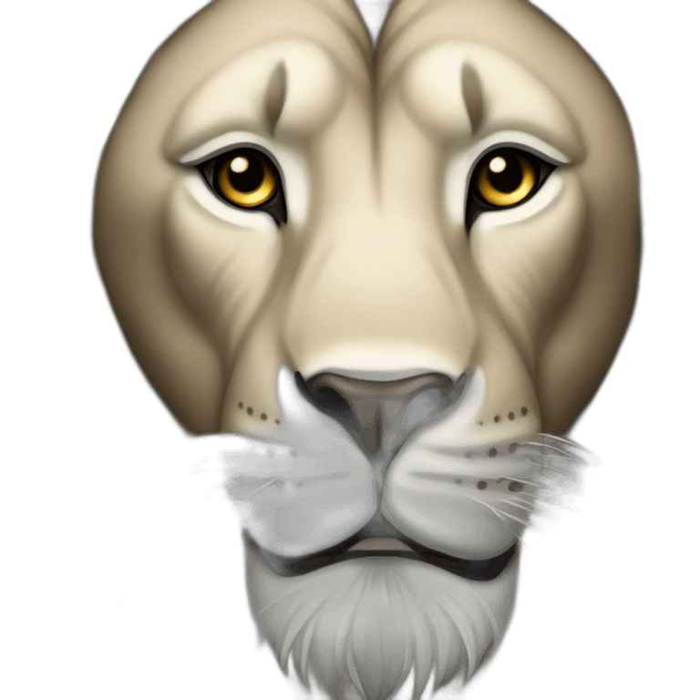 zèbre embrasse lion emoji