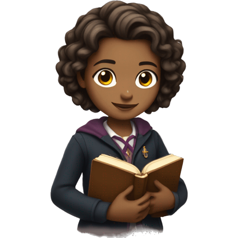 Hermione is holding a book. emoji