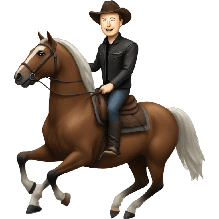 elon musk riding a horse emoji