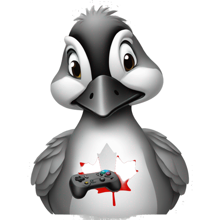 canadian goose playing videogames emoji