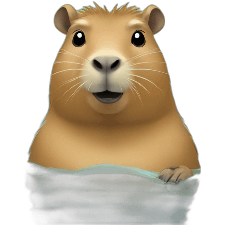 Capybara spa emoji