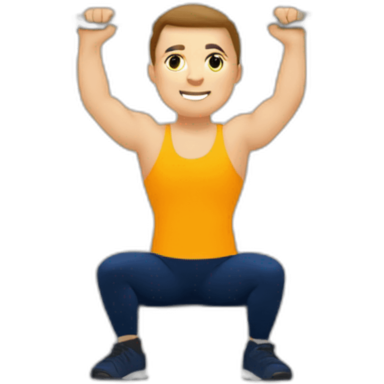 person with a disability, such as one without a leg, actively participating in weightlifting emoji