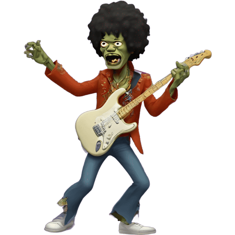 jimi hendrix zombie dancing emoji