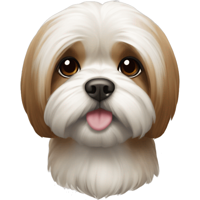 Lhassa apso marron patte blanche  emoji