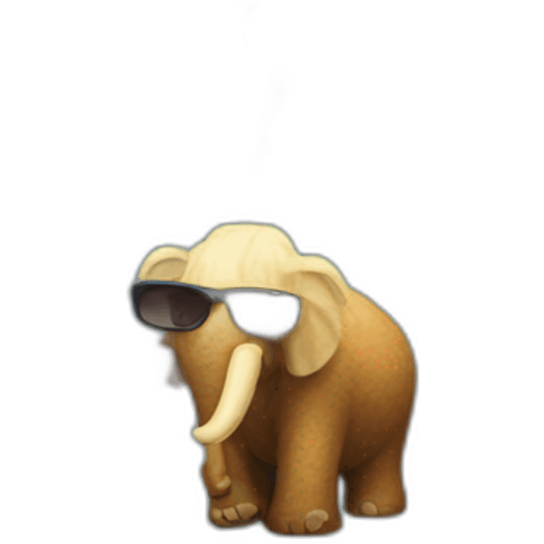 mammoth with sun glasses+ice cream emoji