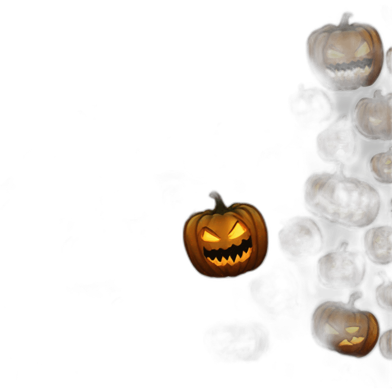 half black venom and half jack-o-lantern emoji