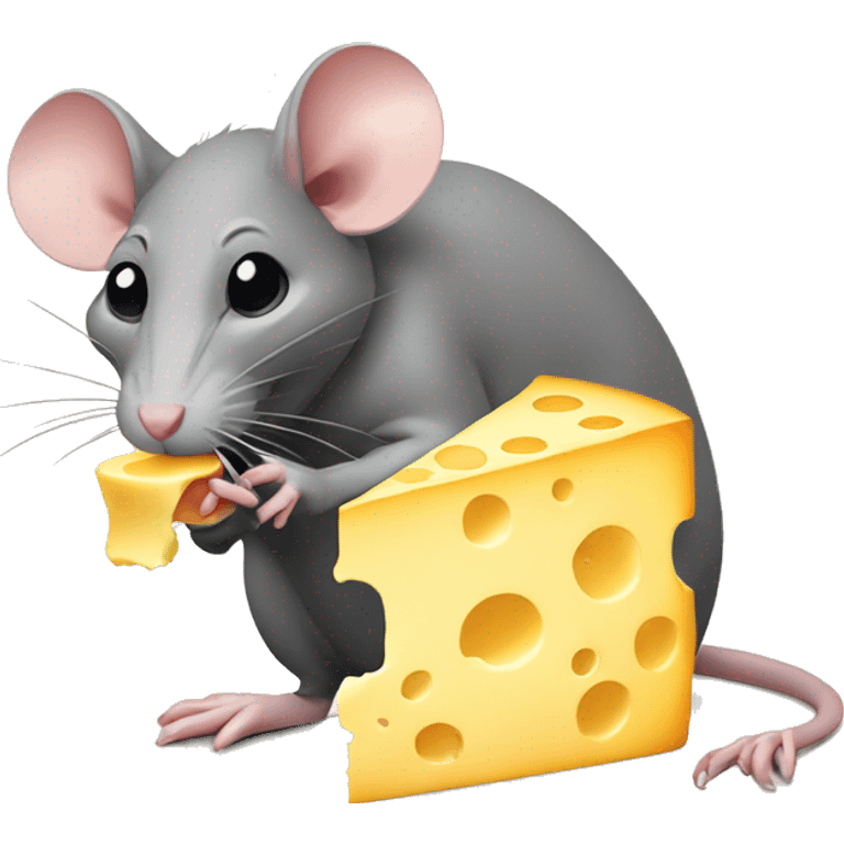 Rat eating the cheese  emoji