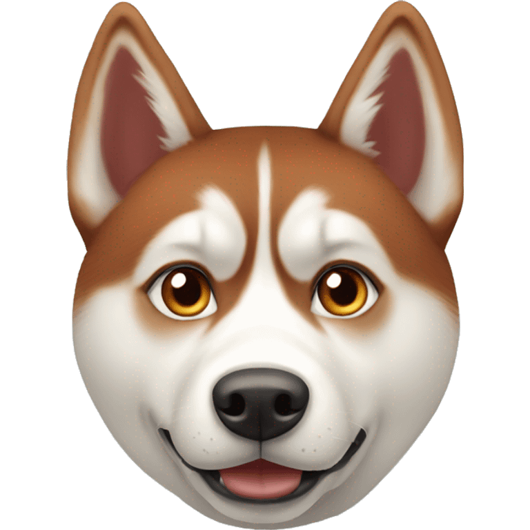 Red Siberian husky emoji