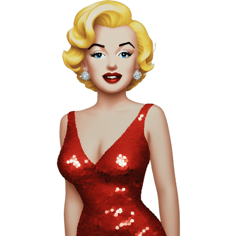 Marilyn Monroe red sequin dress emoji