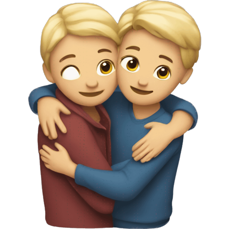 two people emojis hugging emoji