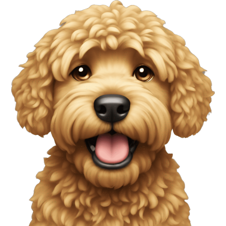 Angry mini golden doodle emoji