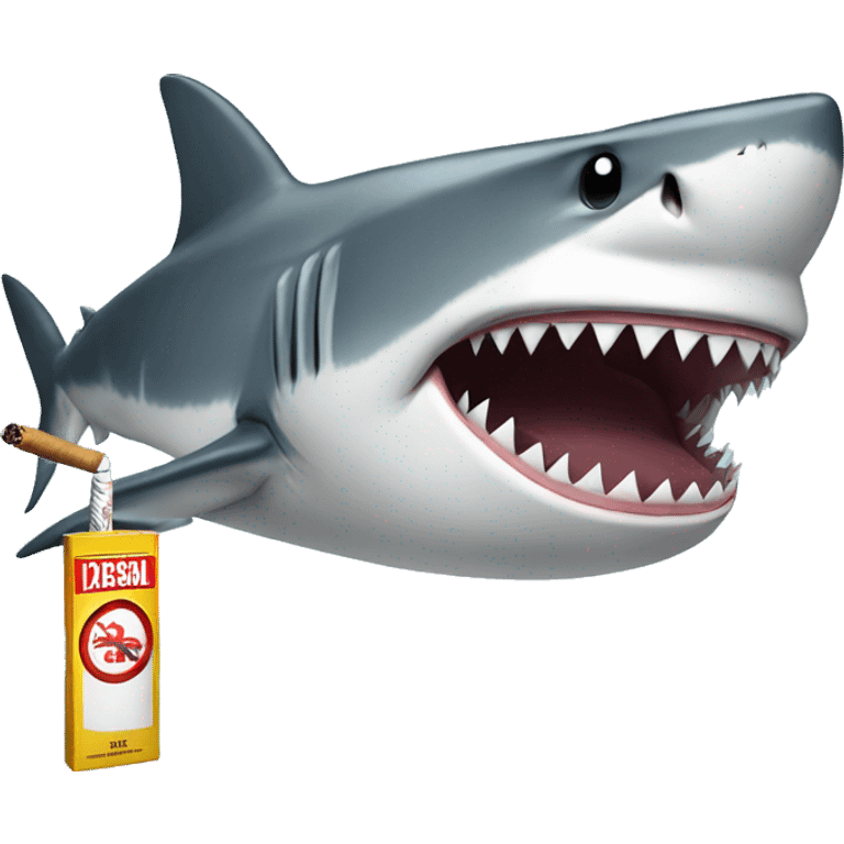 Shark with a cigaret  emoji