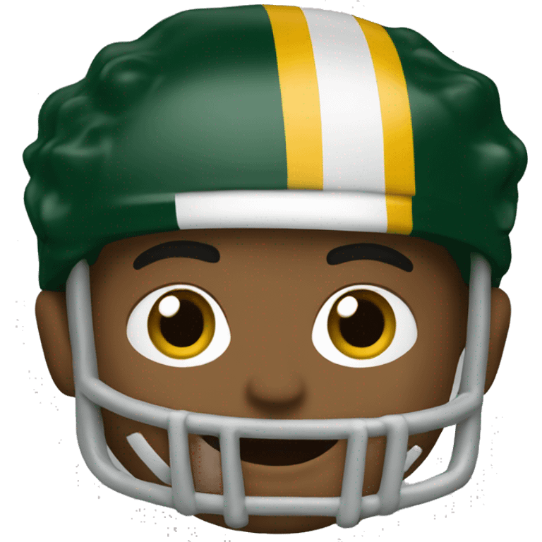 White man Green Bay packer fan  emoji