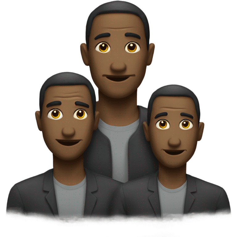 A three headed man emoji