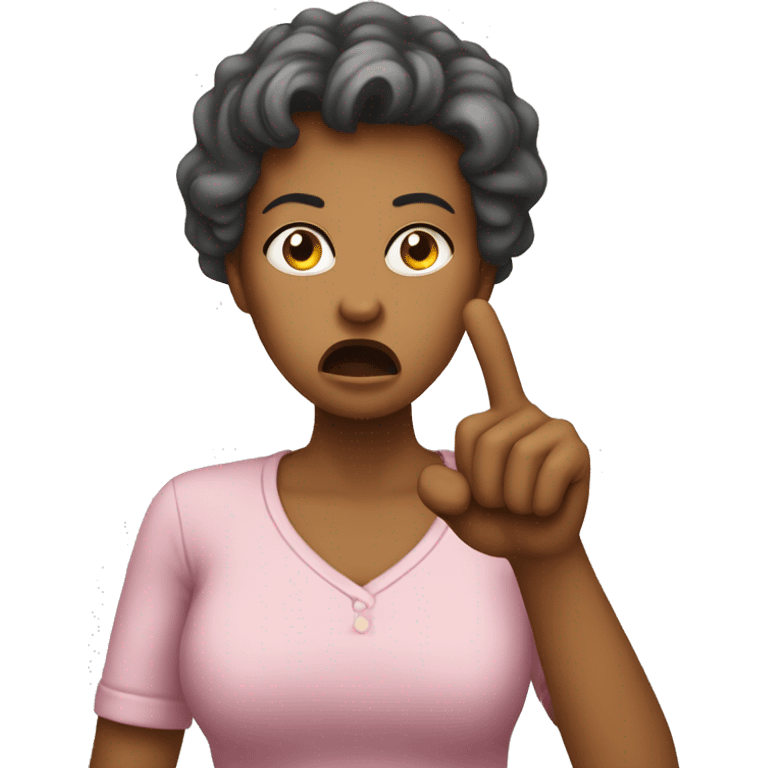 mother raising finger angry emoji