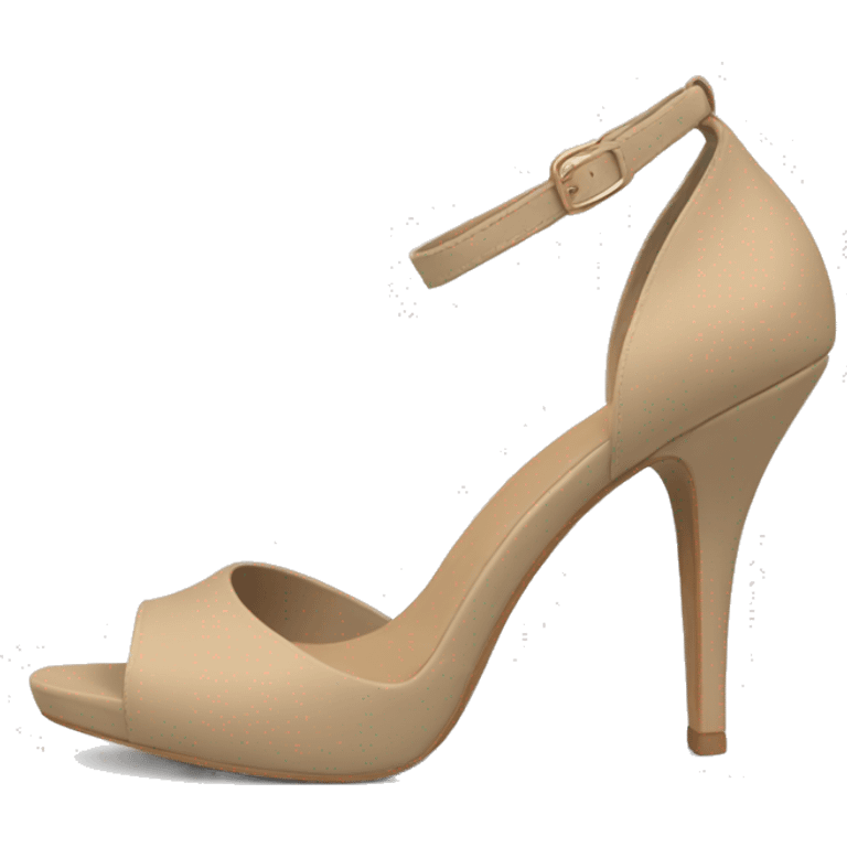 beige open toe heels with ankle strap emoji