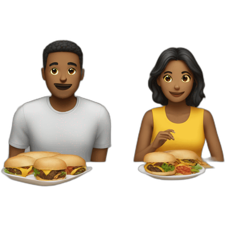 two people and a food court emoji